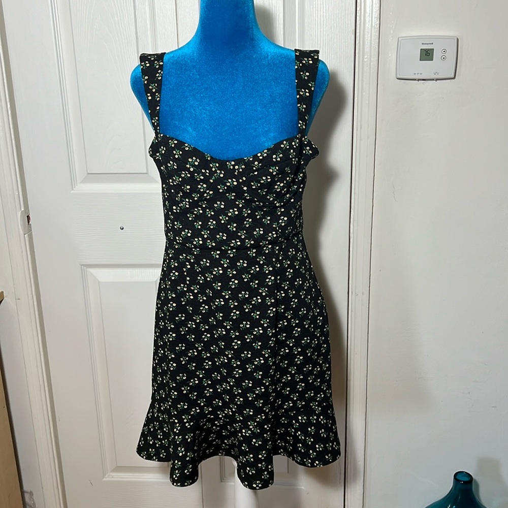 Hutch Black Floral Mini Dress